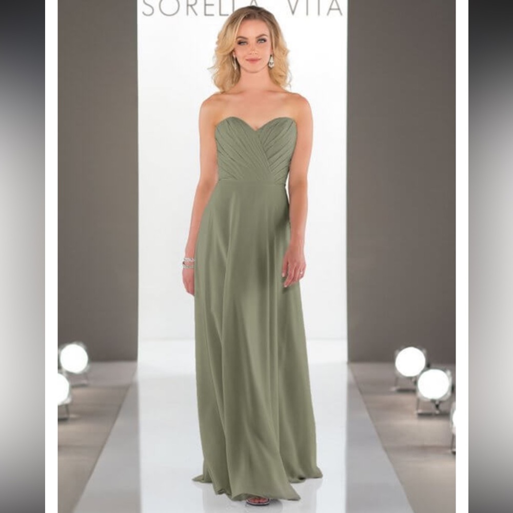 Sorella Vita Strapless Dress in Sage
